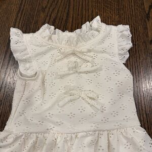 Edgehill Collection x The Broke Brooke Baby Girls Eyelet One Piece Swimsuit